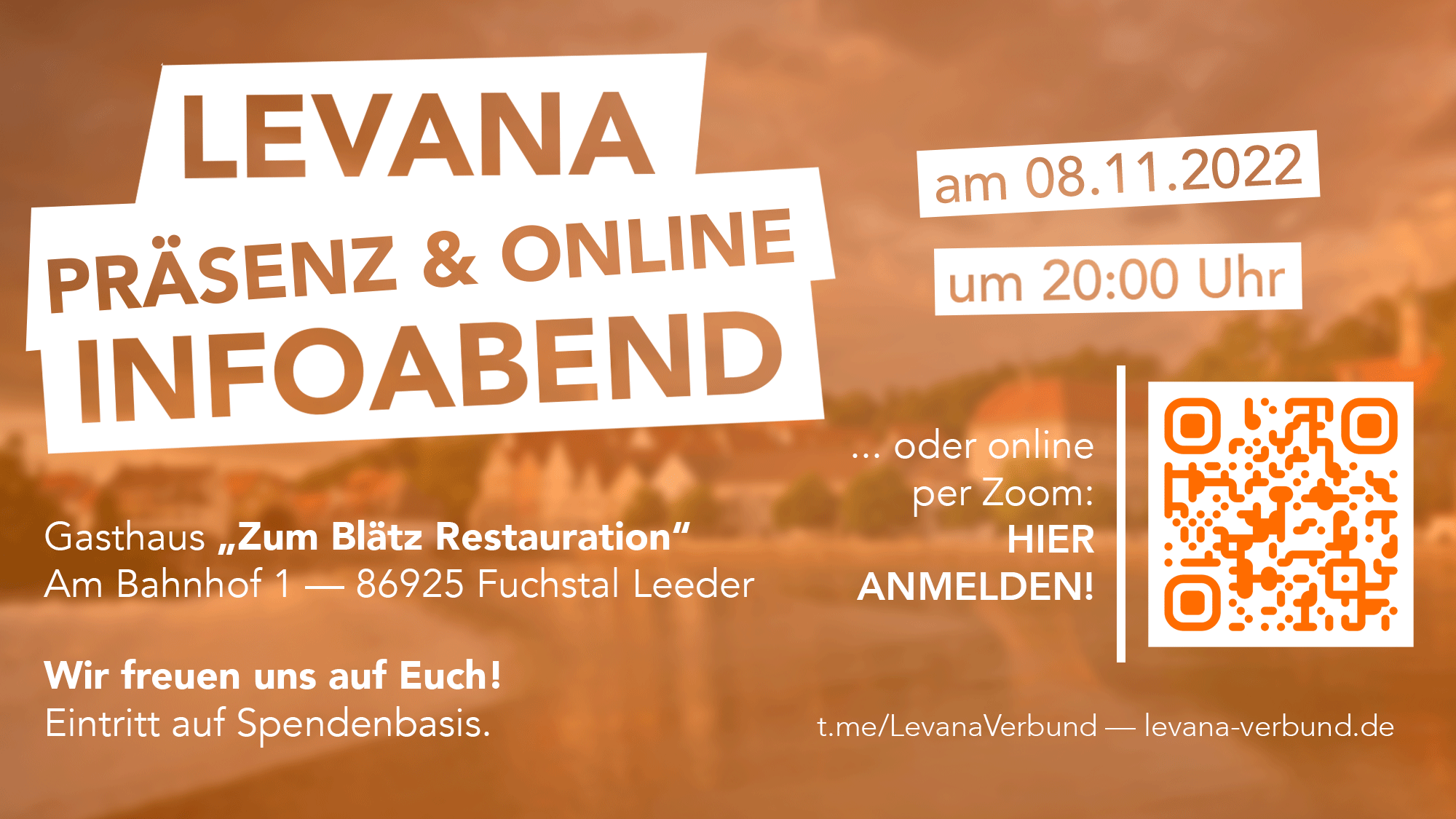Levana Präsenz- und Online-Infoabend am 8. November 2022